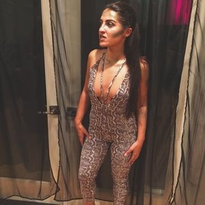 PrettyLittleThing Snake Jumpsuit